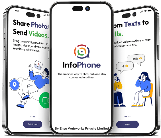 InfoPhone device mockups